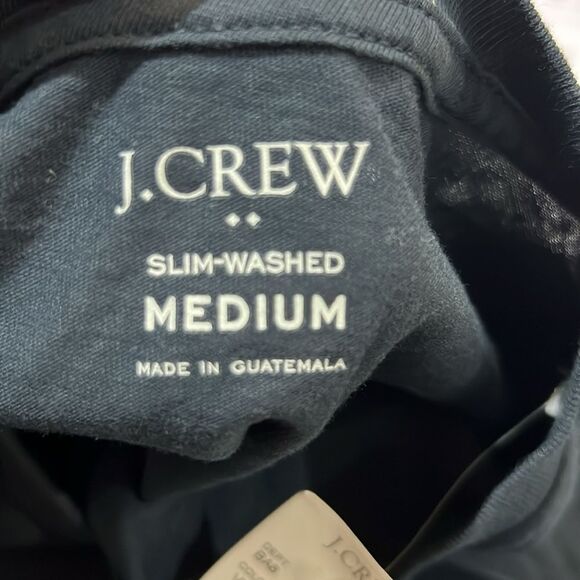 J. Crew Factory 53623 Cotton-blend washed jersey pocket tee Navy NWT - Picture 7 of 9